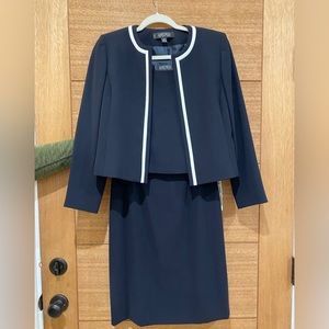 NWT Kasper Navy Blue 3-piece Skirt Suit